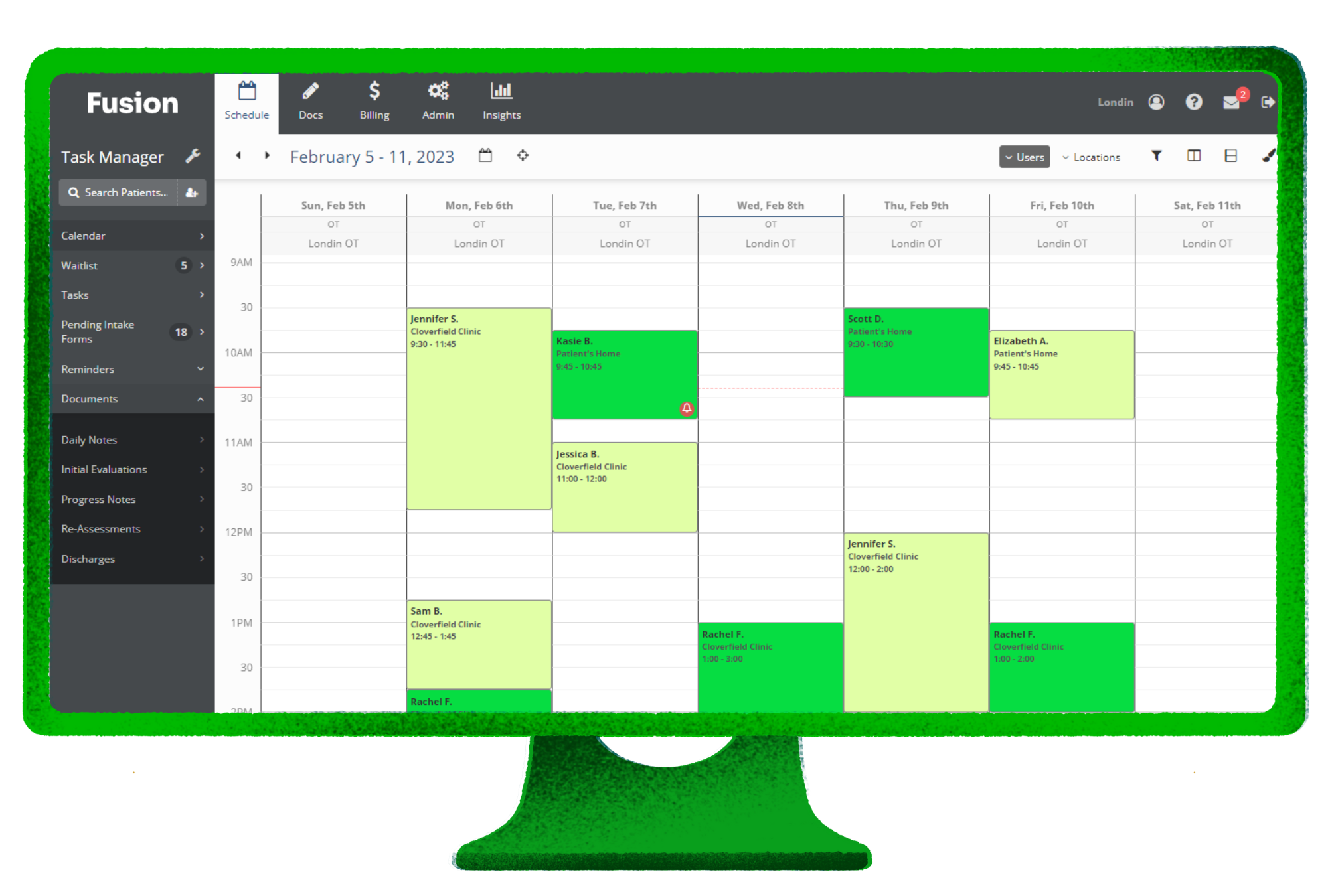 Fusion Schedule - Monitor